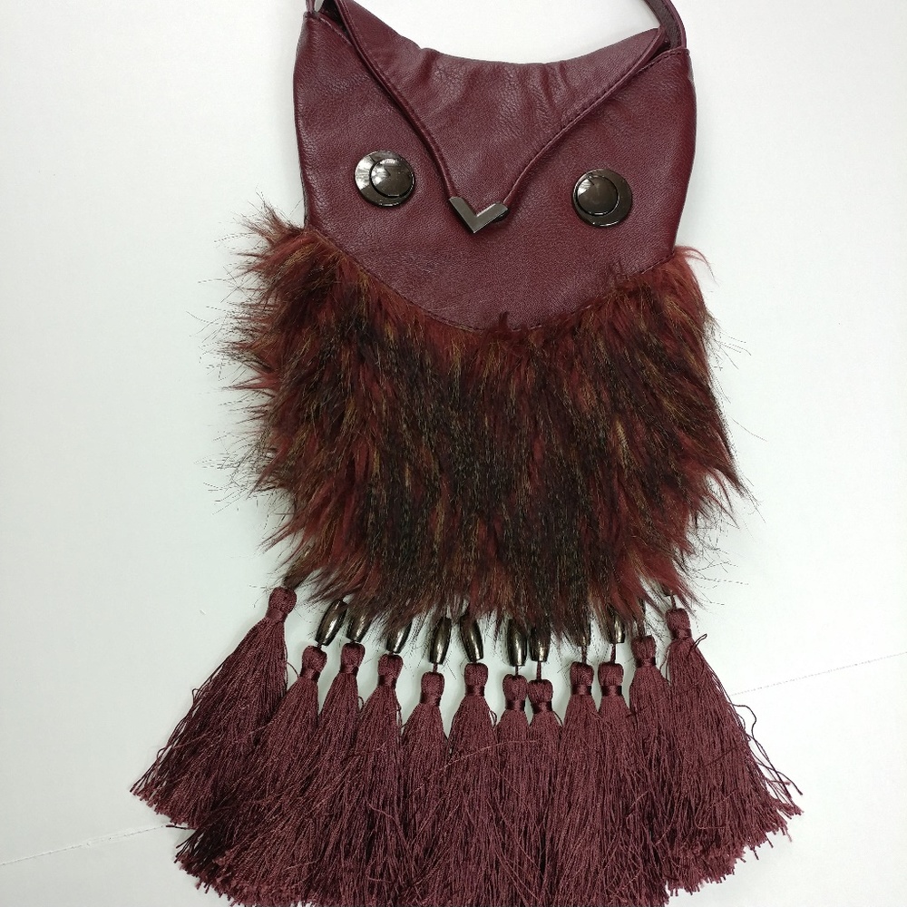 Rara Avis by Iris Apfel Owl Boho Bag with Tassel